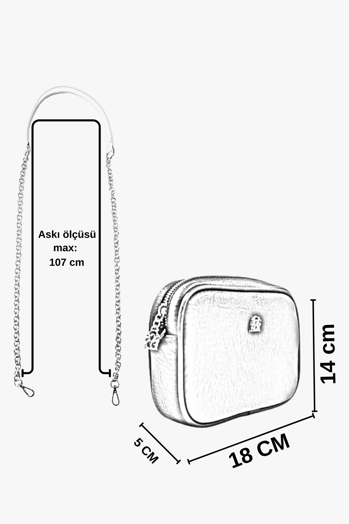 SOSELA 67-7172 Kadın Kahve Çarpraz Askılı Çanta