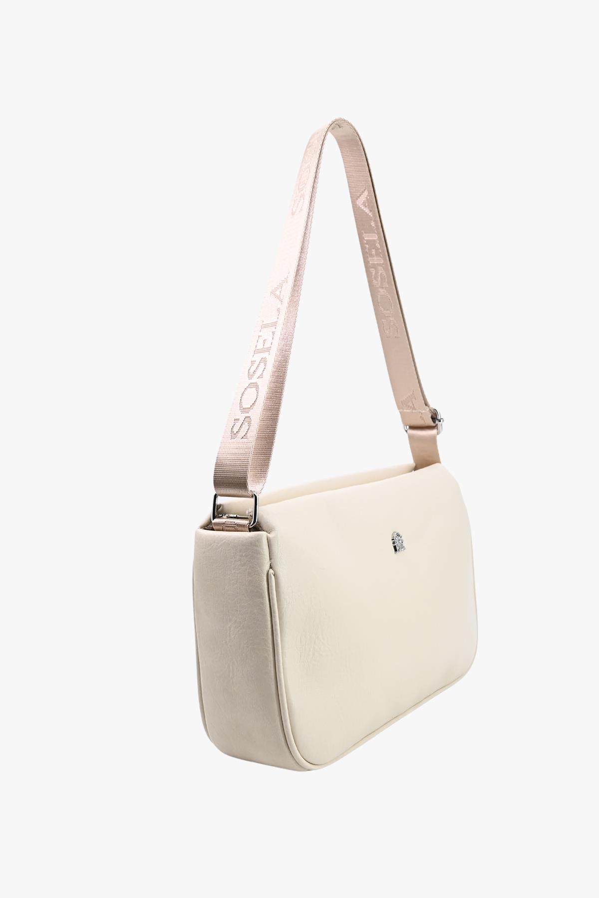 SOSELA 67-7185 Kadın Bej Çarpraz Askılı Çanta