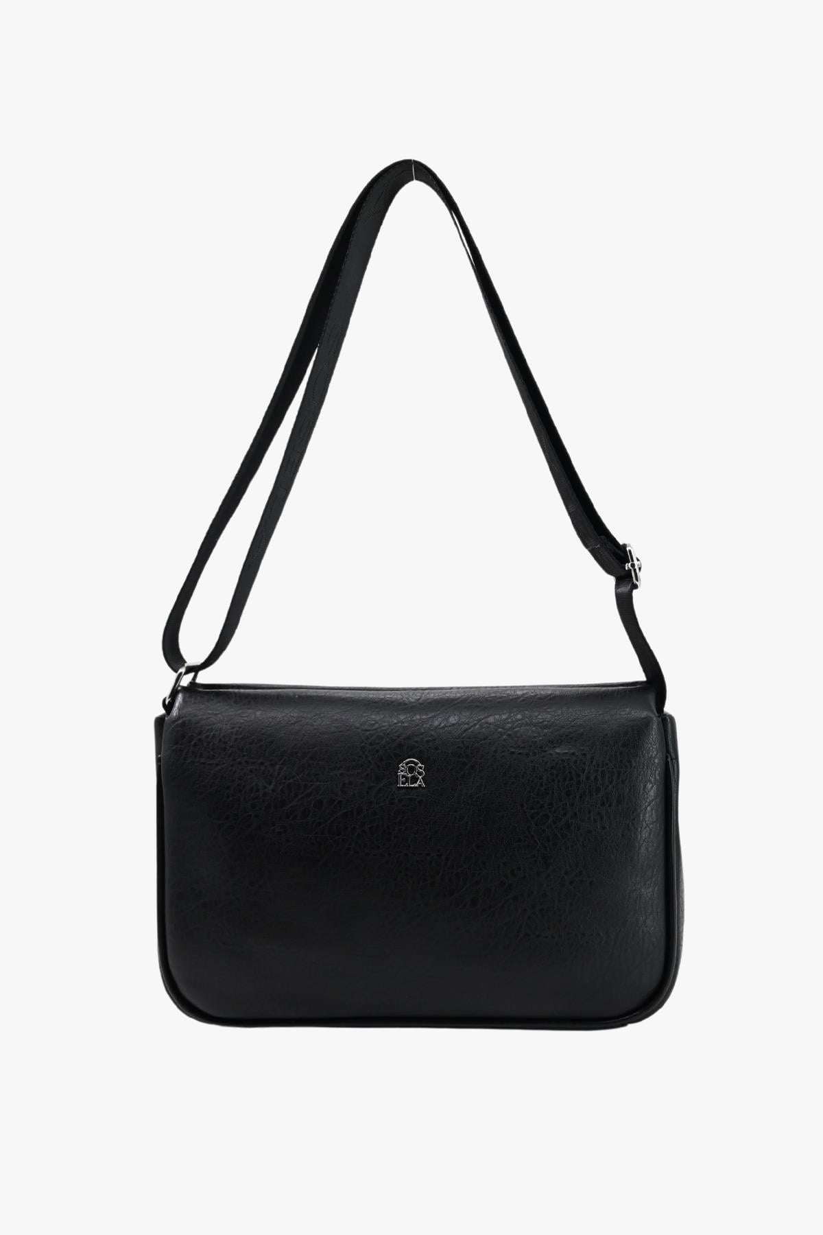 SOSELA 67-7185 Kadın Siyah Çarpraz Askılı Çanta