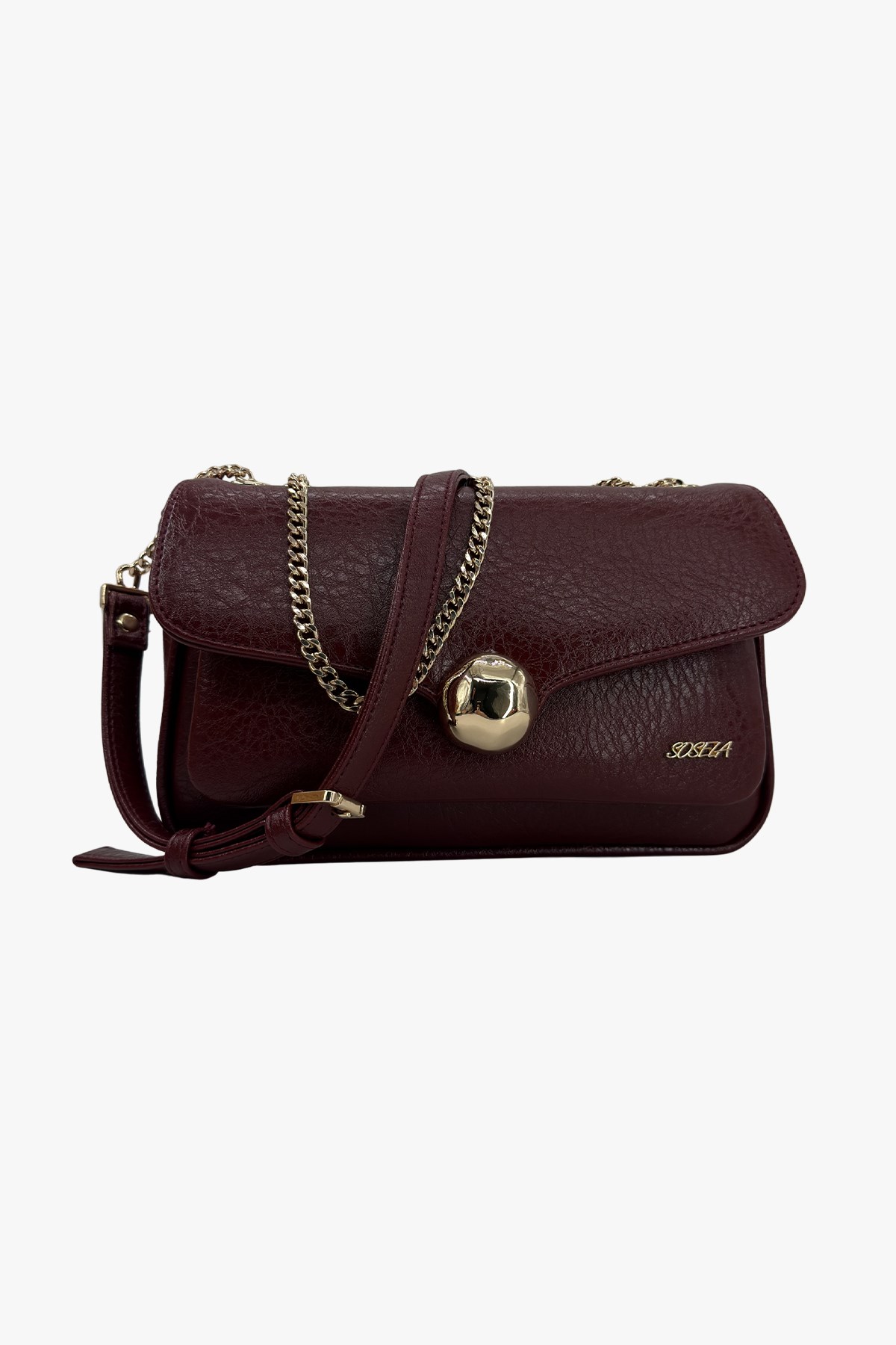 SOSELA 67-7201 Kadın Bordo Çarpraz Askılı Çanta
