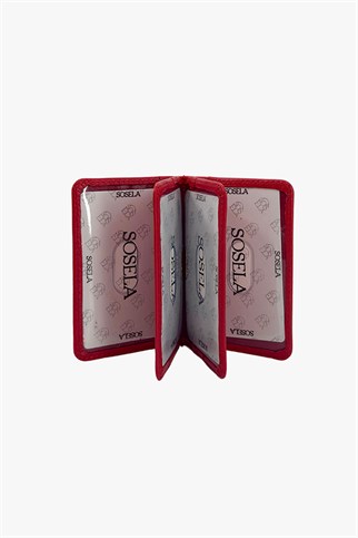 SOSELA 23-1043 Kırmızı Deri Cüzdan