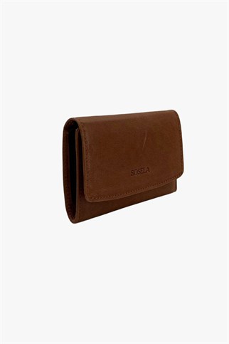 SOSELA 23-1046 Greyzi Camel Deri Cüzdan