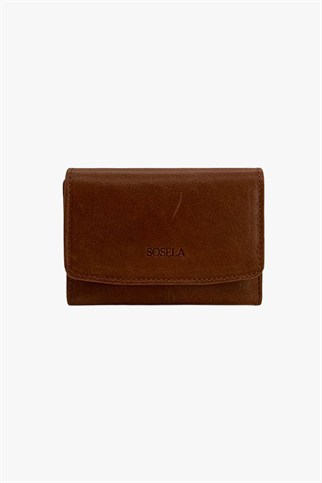 SOSELA 23-1046 Greyzi Camel Deri Cüzdan