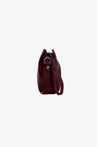 SOSELA 67-6012 Kadın Parlak Bordo Portföy Çanta