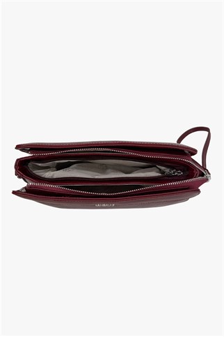 SOSELA 67-6012 Kadın Parlak Bordo Portföy Çanta