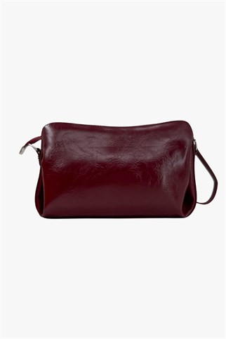 SOSELA 67-6012 Kadın Parlak Bordo Portföy Çanta