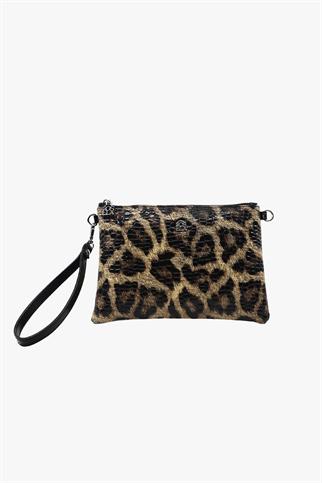 SOSELA 67-6019 Kadın Leopar Portföy Çanta