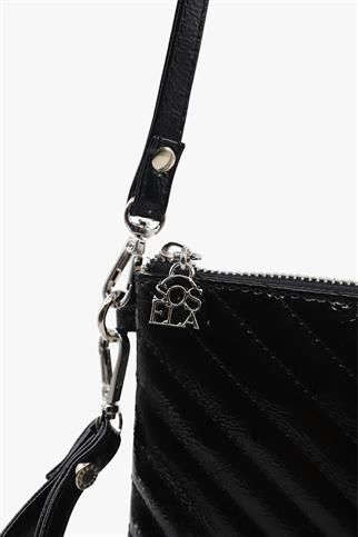 SOSELA 67-6019 Kadın Rugan Siyah Portföy Çanta