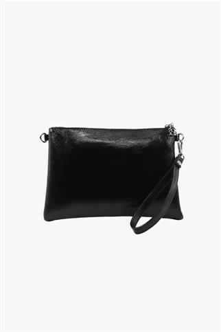 SOSELA 67-6019 Kadın Rugan Siyah Portföy Çanta