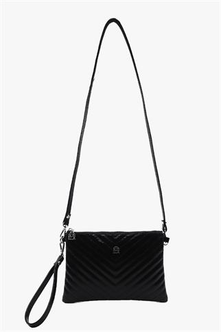 SOSELA 67-6019 Kadın Rugan Siyah Portföy Çanta