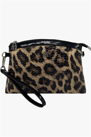 SOSELA 67-6023 Kadın Leopar Portföy Çanta