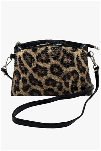SOSELA 67-6023 Kadın Leopar Portföy Çanta