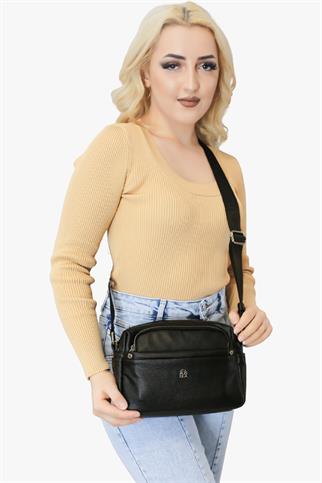 SOSELA 67-7081 Kadın Siyah Çarpraz Askılı Çanta