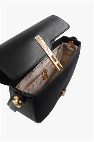 SOSELA 67-7162 Kadın Kumaş Siyah Çapraz Askılı Çanta