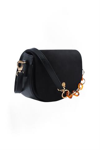 SOSELA 67-7170 Kadın Siyah Çarpraz Askılı Asimetrik Çanta