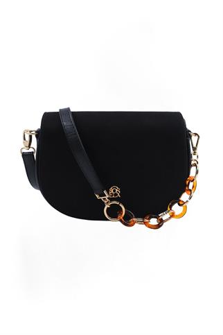 SOSELA 67-7170 Kadın Siyah Çarpraz Askılı Asimetrik Çanta