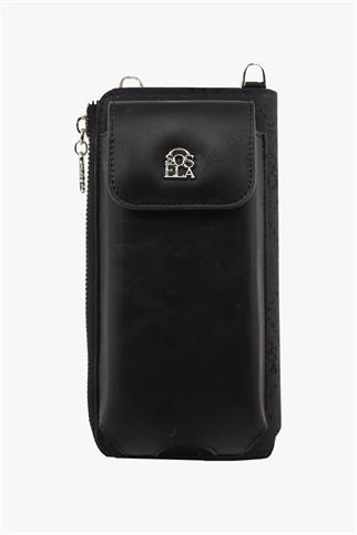 SOSELA 67-7171 Kadın Kumaş Siyah Çarpraz Askılı Çanta