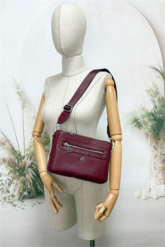 SOSELA 67-7175 Kadın Bordo Çapraz Askılı Çanta