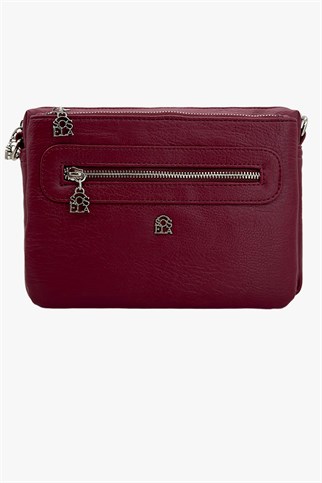 SOSELA 67-7175 Kadın Bordo Çapraz Askılı Çanta