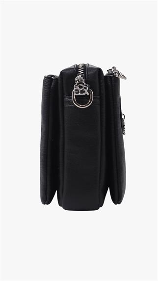 SOSELA 67-7175 Kadın Siyah Çarpraz Askılı Çanta