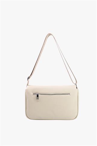 SOSELA 67-7185 Kadın Kumaş-Bej Çarpraz Askılı Çanta