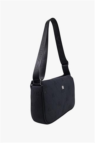 SOSELA 67-7185 Kadın Kumaş-Siyah Çarpraz Askılı Çanta