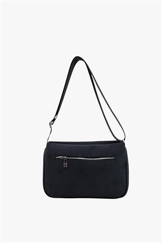 SOSELA 67-7185 Kadın Kumaş-Siyah Çarpraz Askılı Çanta