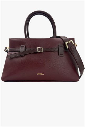 SOSELA 67-8145 Kadın Bordo Omuz Ve Kol Çanta