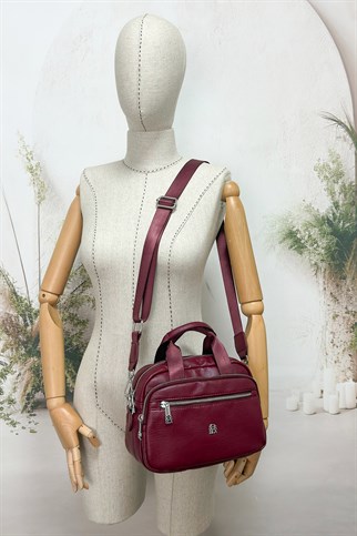 SOSELA 67-8149 Kadın Bordo Omuz ve Kol Çanta