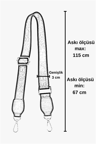Sosela 99-90003 Beyaz 3 cm Kolon Gold Askı Çanta Aksesuarı