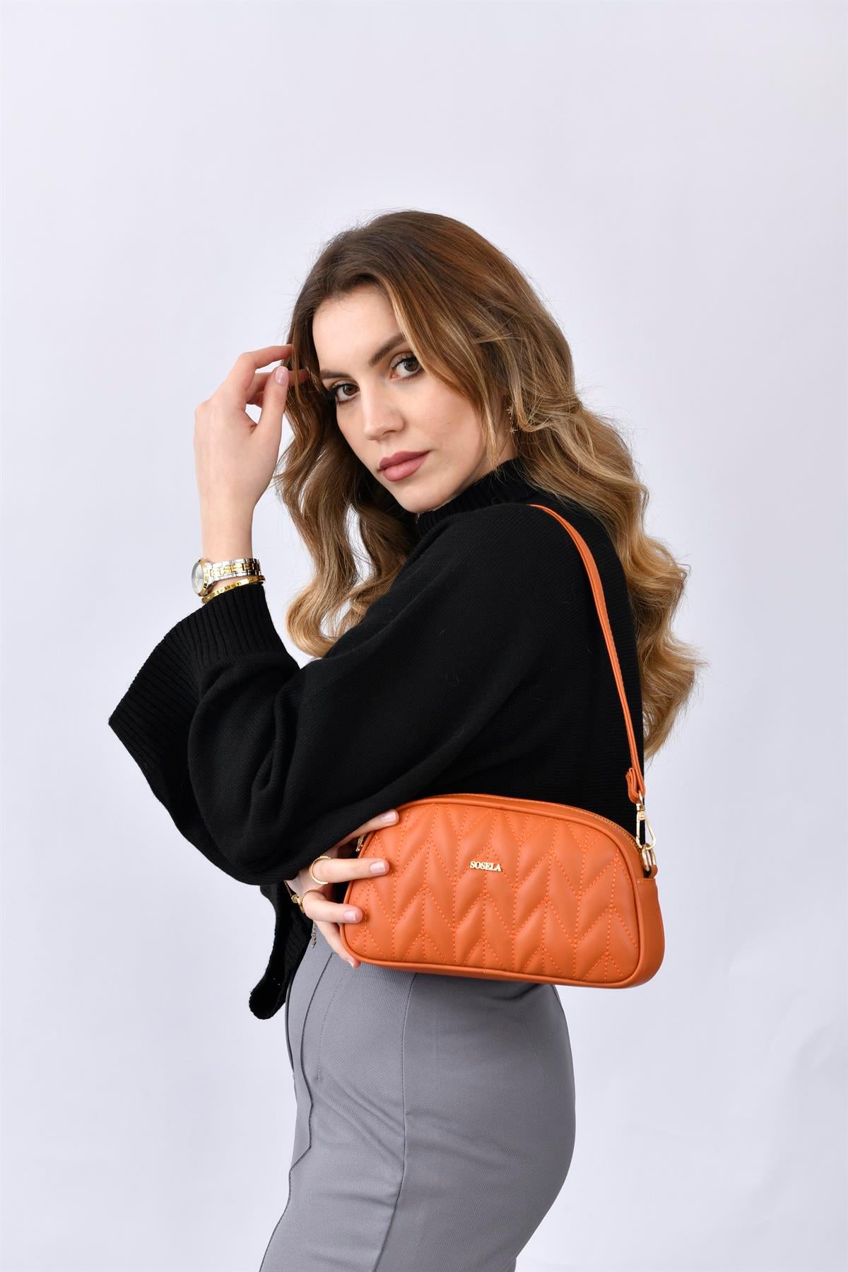 Calantha Kadın Çapraz Çanta 67-7064 KİREMİT