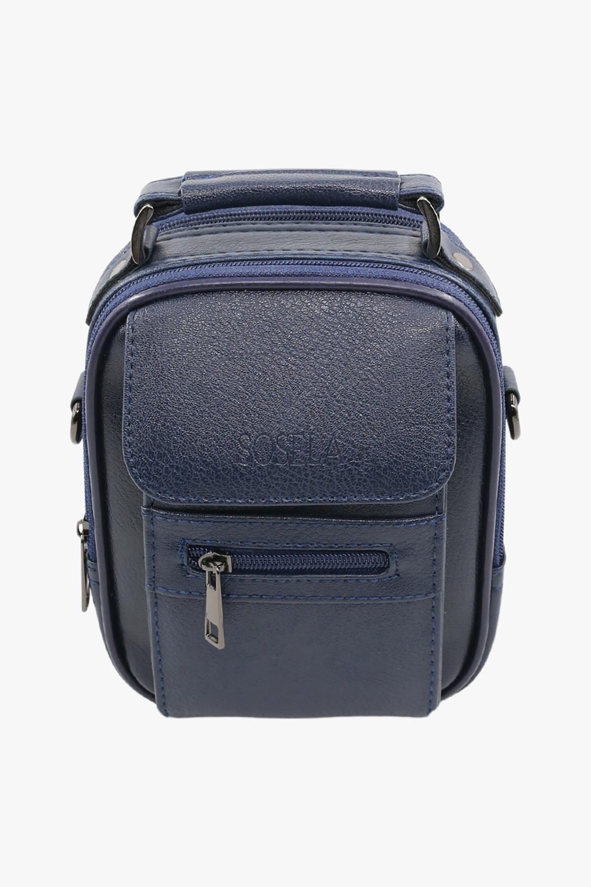 Sosela 45-3019 Lacivert Orta Boy Erkek El Çantası