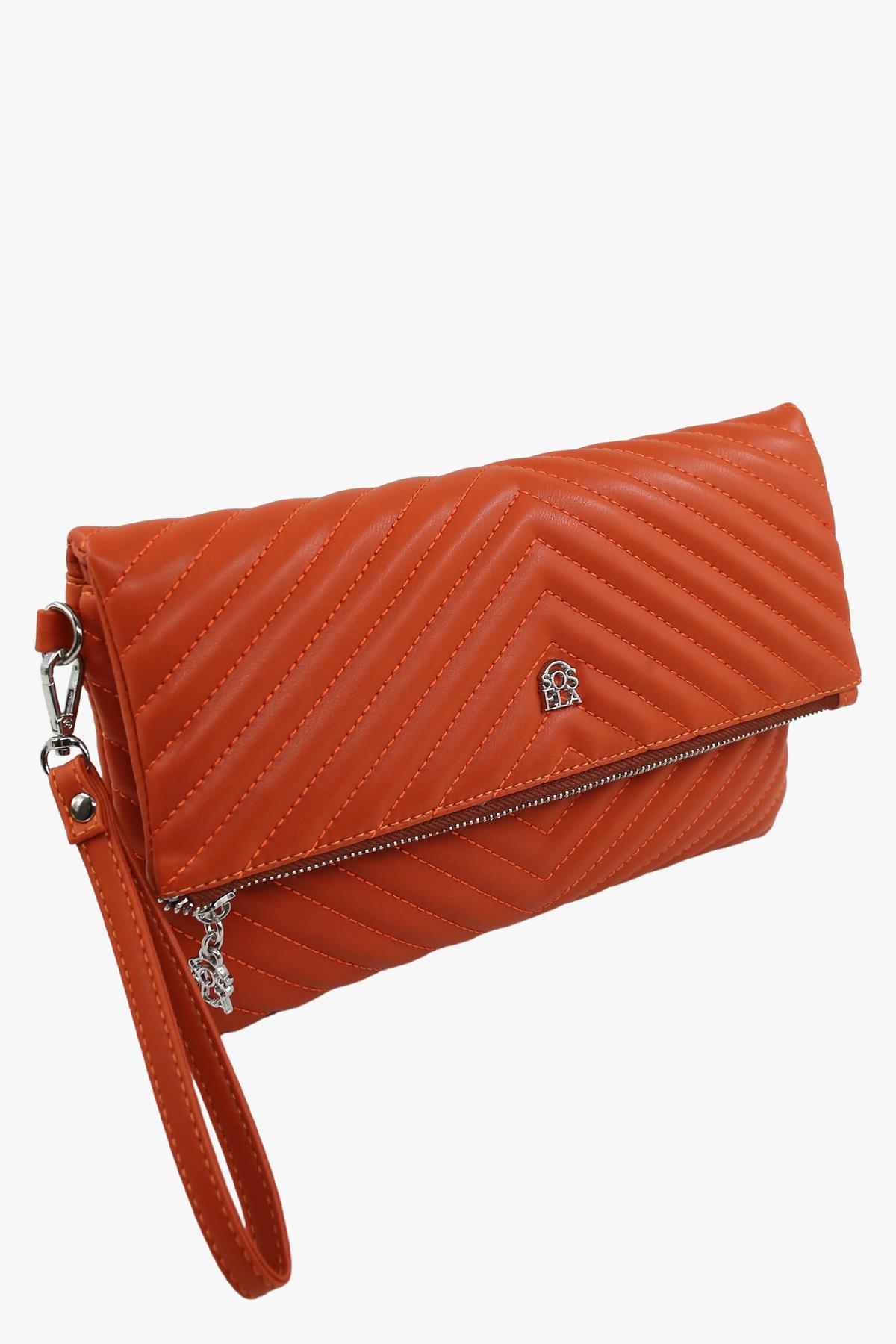 Sosela 67-6010 Kadın Linen Kiremit Portföy Çanta