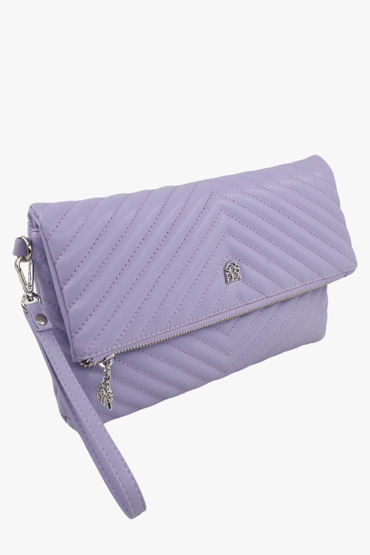 Sosela 67-6010 Kadın Linen Lila Portföy Çanta