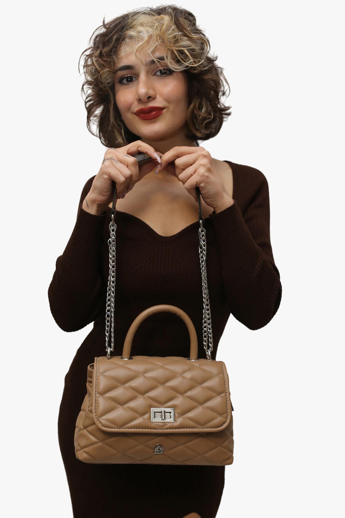 Sosela 67-7106 Lily Kadın Kum Çarpraz Askılı Çanta