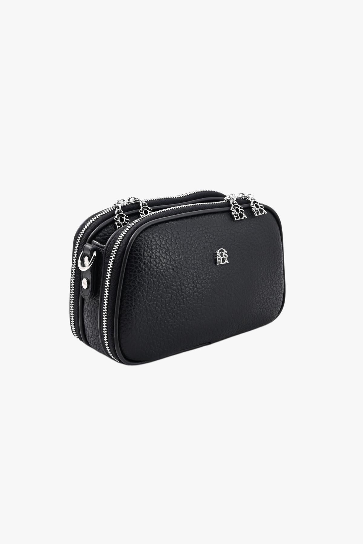 Sosela 67-7158 Herbert Kadın Siyah Çapraz Askılı Çanta