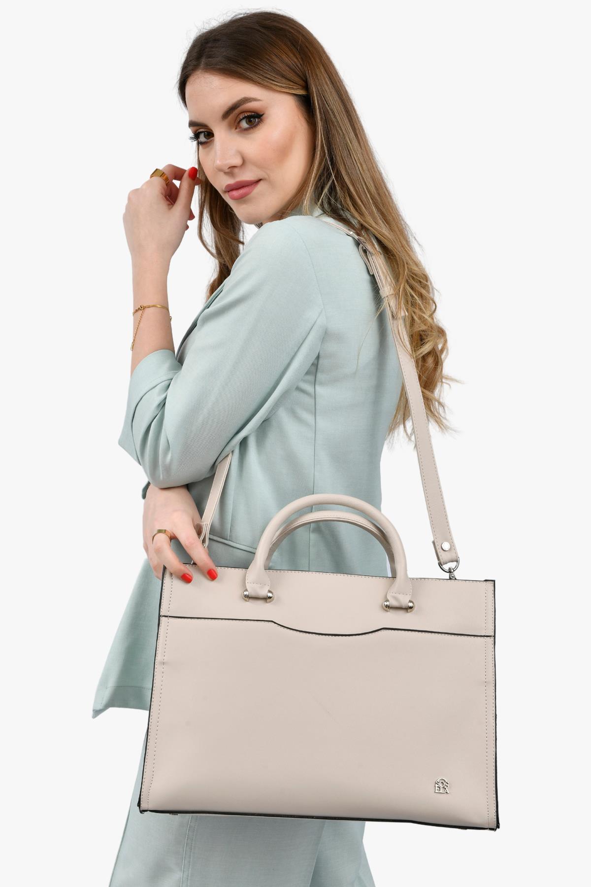 Sosela 67-8061 Kadın Bej Çarpraz Askılı Çanta