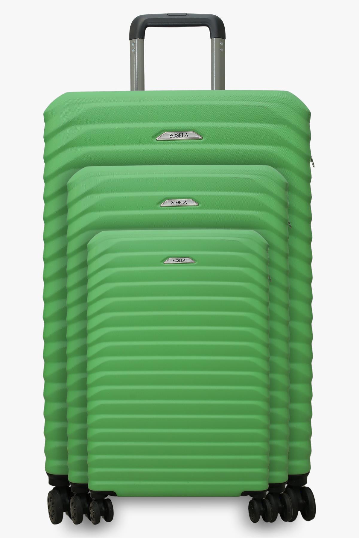 Sosela 89-5104 Üçlü Set Yeşil Valiz - Sosela