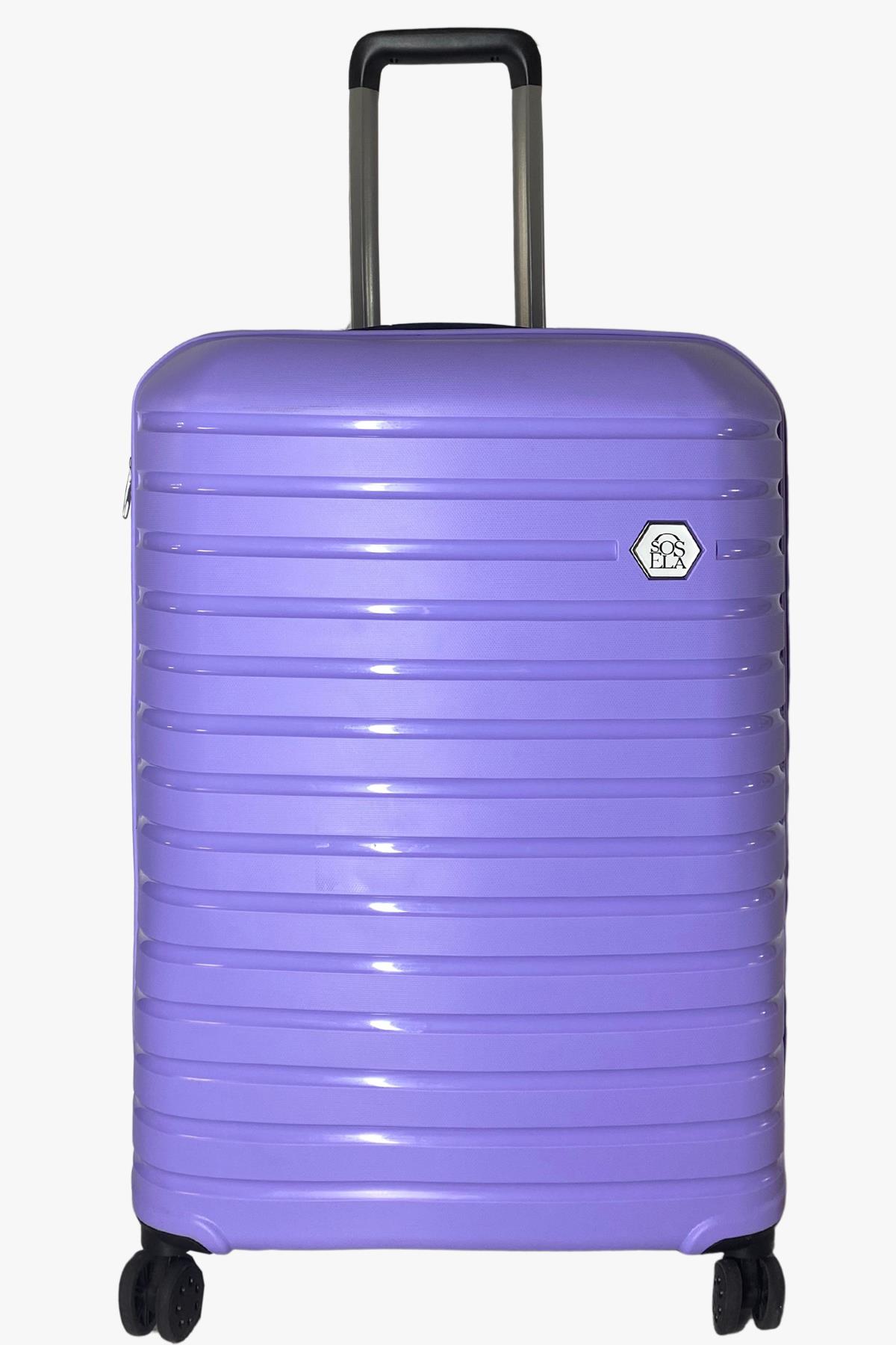 Sosela 89-5105 Üçlü Set Lila Valiz - Sosela