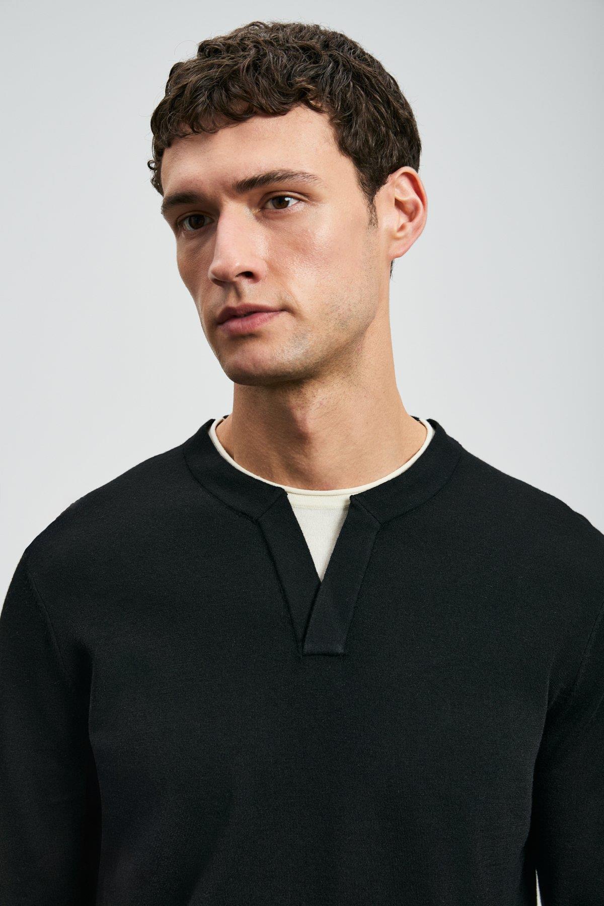 Lufian Zen Erkek Kazak Siyah