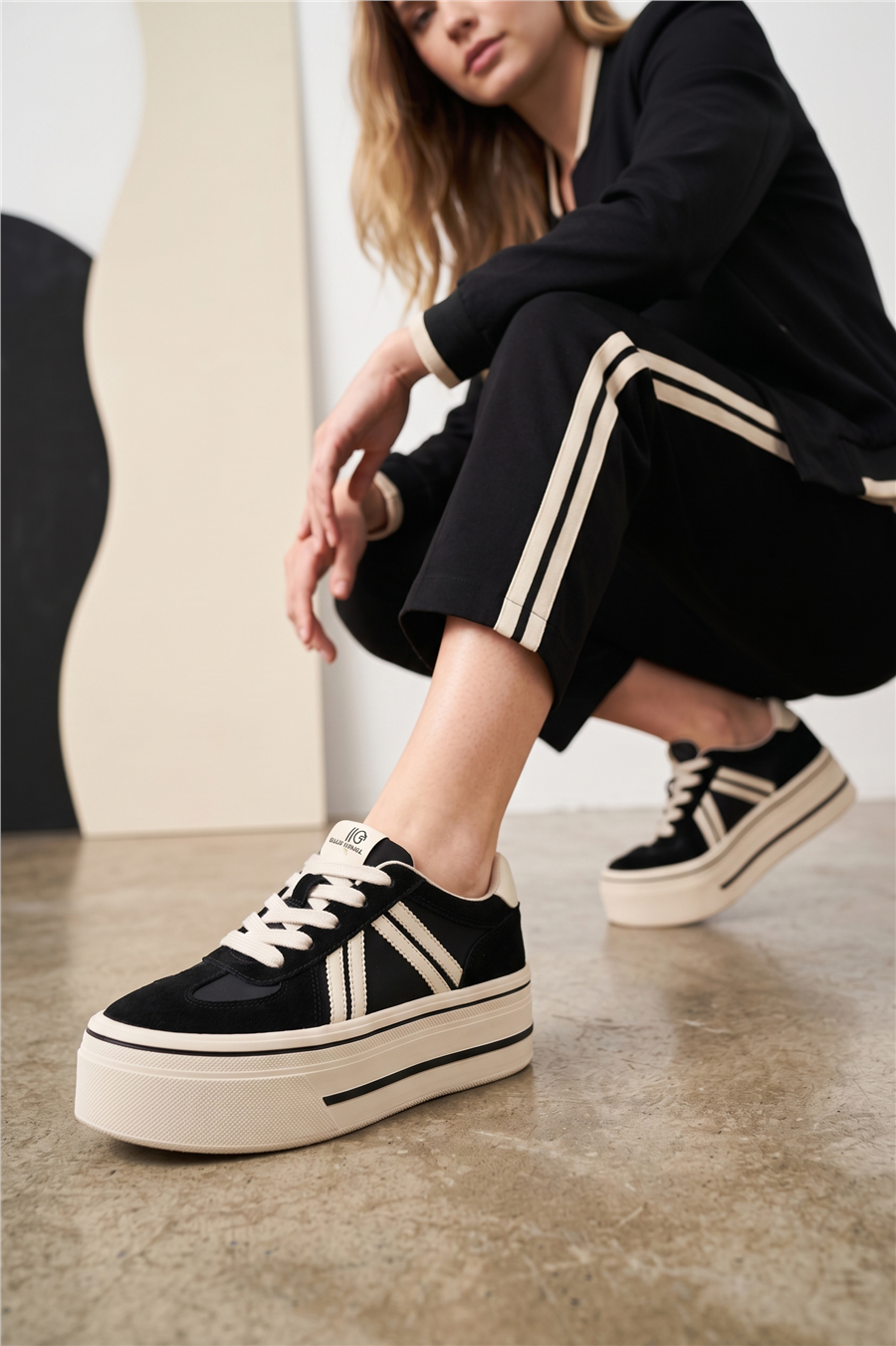 Evoll 1127 Kadın Sneakers Ayakkabı Siyah