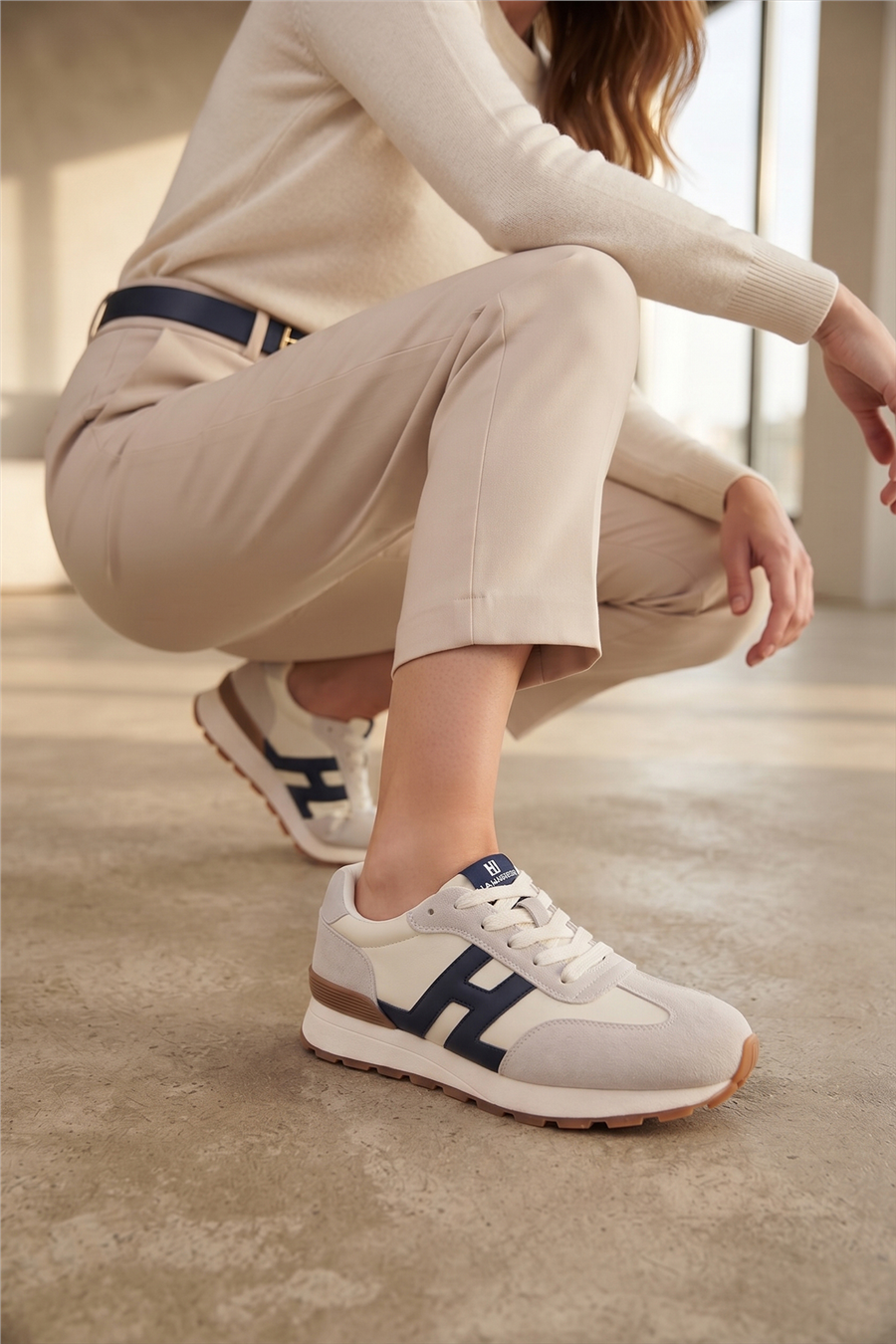 Ewoll 1135 Kadın Sneakers Ayakkabı Beyaz