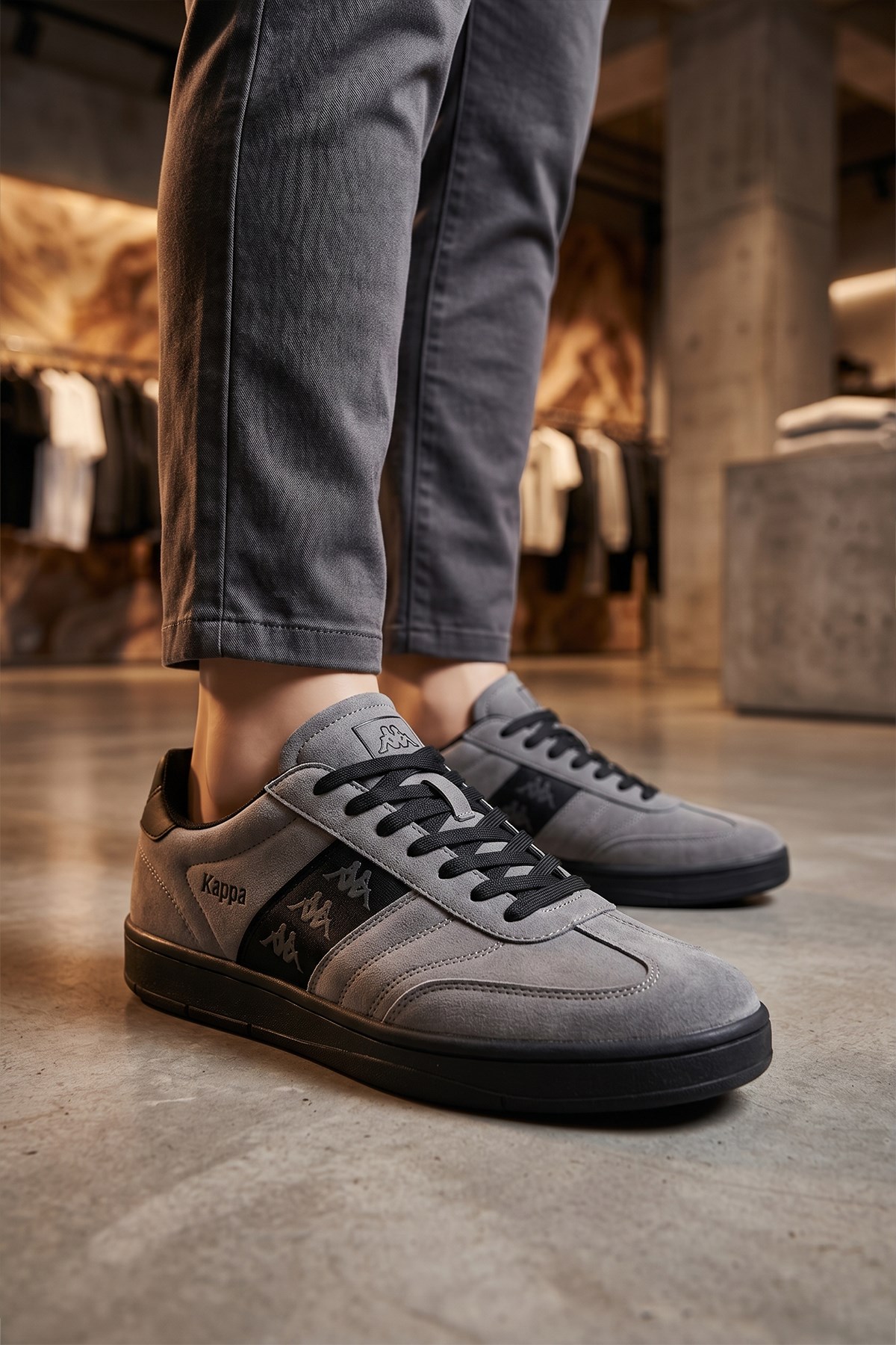 Kappa 1077 Erkek Sneaker Ayakkabı Gri - Siyah