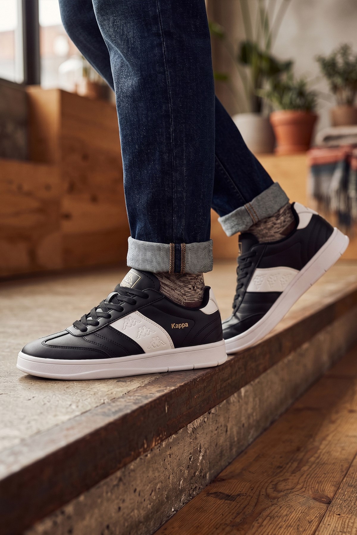 Kappa 1077 Erkek Sneaker Ayakkabı Siyah -Beyaz