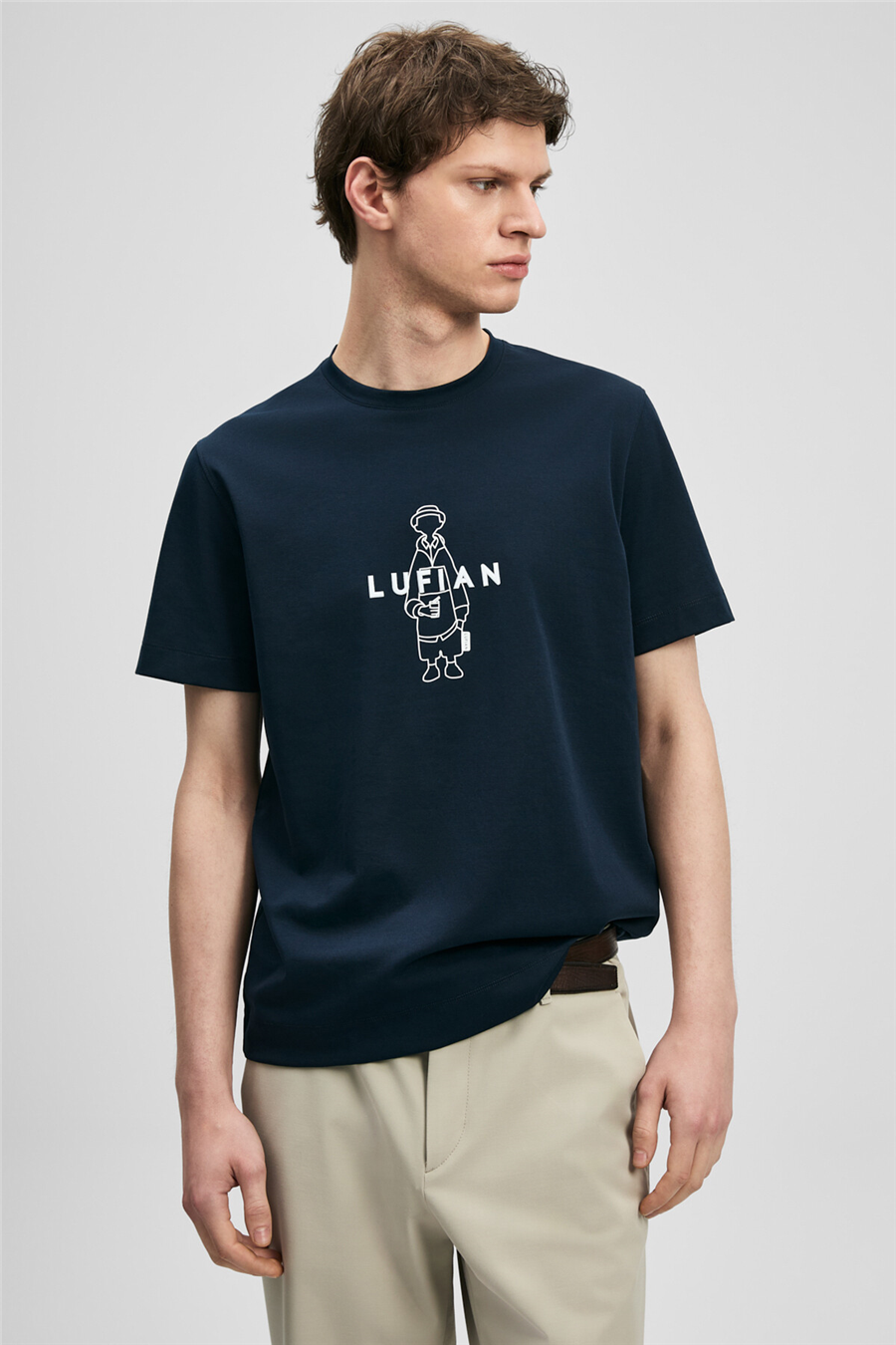 Lufian 111020307 Simbad Erkek Tişört Lacivert