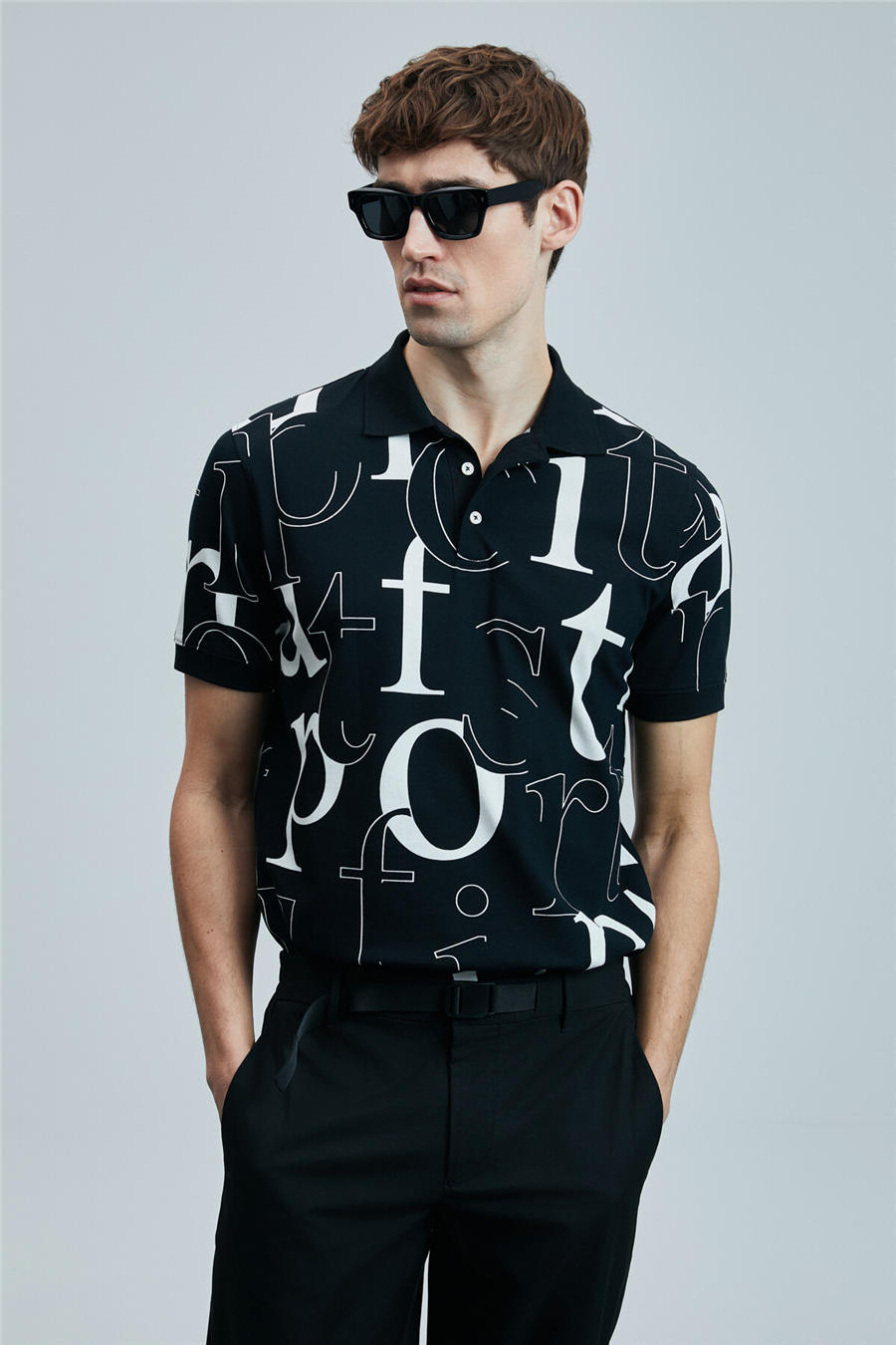 Lufian 111040219 Diamond Erkek Polo Tişört Siyah