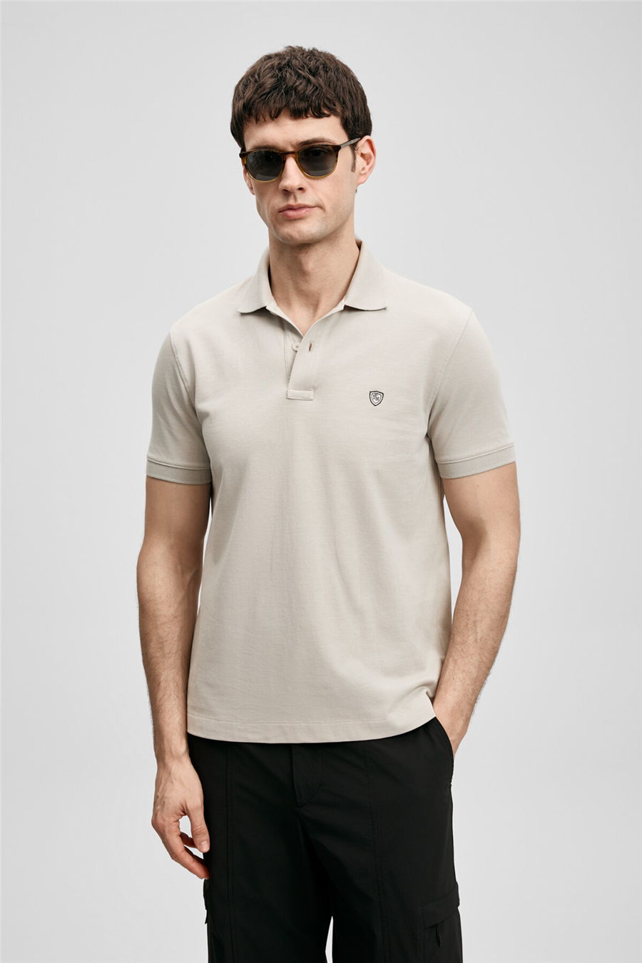 Lufian 111040230 Laon Erkek Polo Tişört Taş