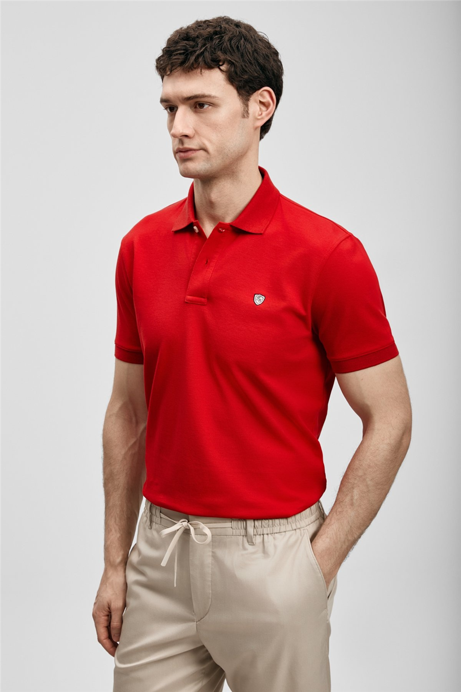 Lufian 111040230 Laon Erkek Polo Tişört Kırmızı