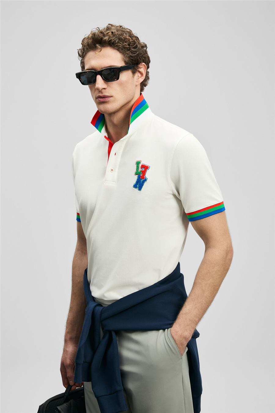 Lufian 111040231 Fun Erkek Polo Tişört Kırık Beyaz