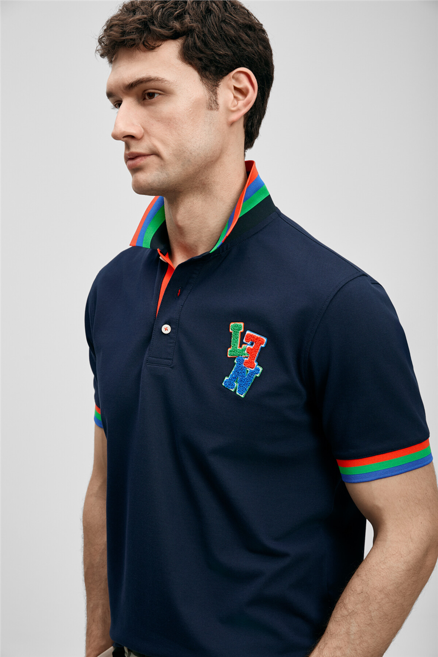 Lufian 111040231 Fun Erkek Polo Tişört Lacivert